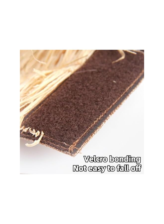 Hamster and Rabbit Tunnel Bed House, for Guinea Pigs Chinchillas Mat House Nest, Grass Sleep Hideaway Toy Hut - Straw Chinchilla Guinea Pig Nest - Little Pet Raffia Aisle (Large) - Image 5